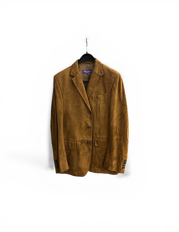 Wildleder-Sakko in Cognac von Ralph Lauren Purple Label